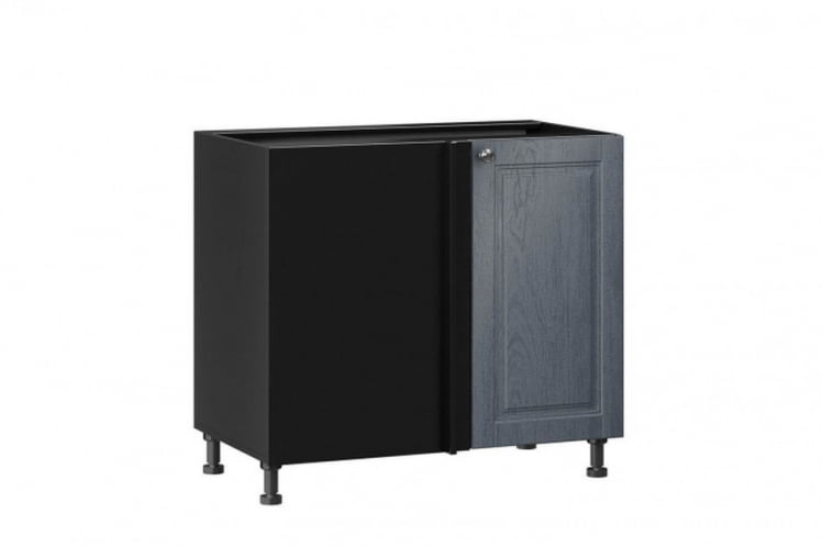 Тумба кухонная угловая 1000 Мокка ЛД 274.210.000.139 Черная Дуб фактурный антрацит_0