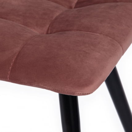 Стул CHILLY (mod. 7095) ткань/металл, 45x53х88 см, высота до сиденья 50 см, коралловый barkhat 15 /черный_7