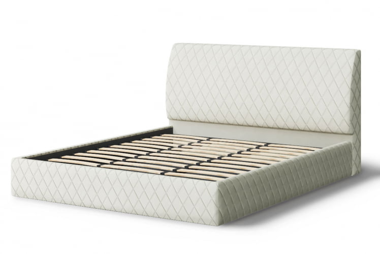 Кровать Хилтон, 2000 x 1200 мм, серо-белый_1