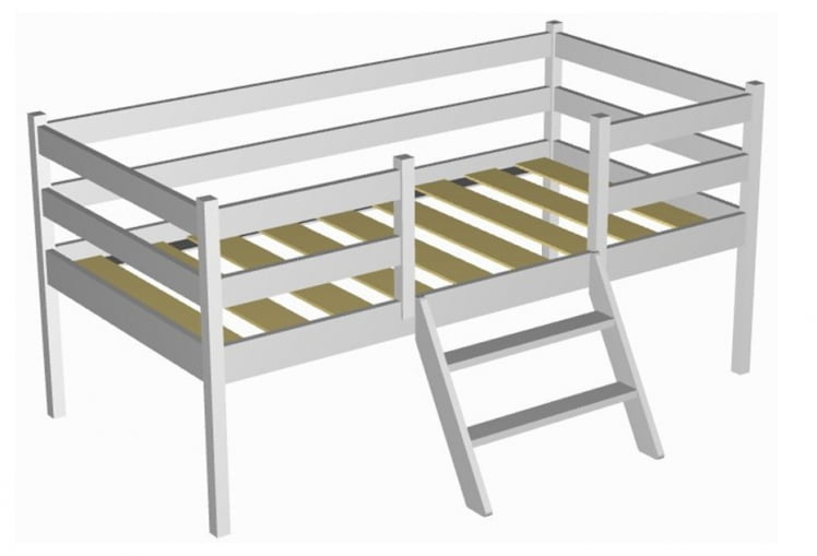 Лестница к кроватям 1400*800 RooRoom VK-10 Белая_1