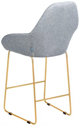 Стул полубарный Kent Грей/Линк Золото_1