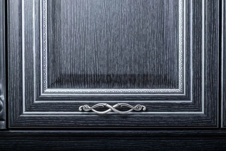 Угловой кухонный гарнитур 2400 Италия №02 Черный Дуб темный_2