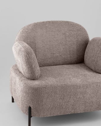 Кресло Кэнди ткань с подлокотниками букле капучино_3