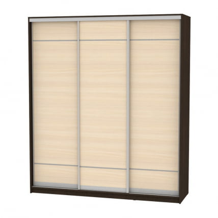 Шкаф-купе B-230х200х60-1(Венге-ДМ-D7D7D7)_0