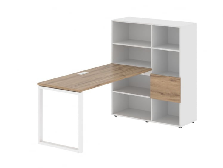 Рабочая станция EDIS EQRST 1115 Дуб Денвер светлый Белый Белый_0
