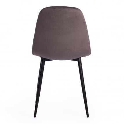 Стул BREEZE (mod. 4724) вельвет/металл, 44 х 53 х 87 см, Light grey (светло-серый) HLR24 / черный_4