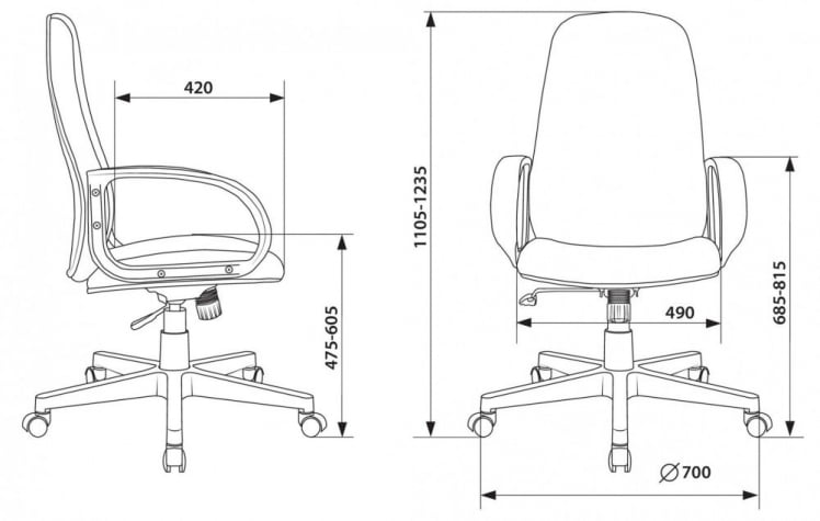 Кресло руководителя Бюрократ CH-808AXSN/G_9