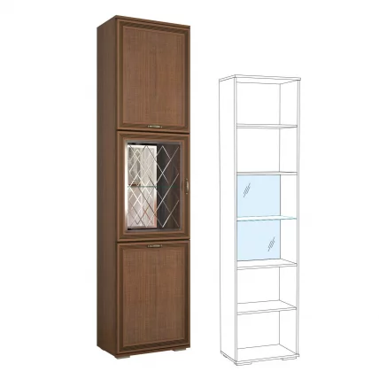 Пенал с витриной Ливорно ЛШ-5 Орех донской_0