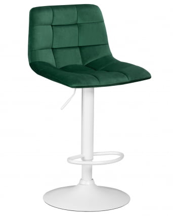 Стул барный DOBRIN TAILOR WHITE (зеленый велюр (MJ9-88))_0