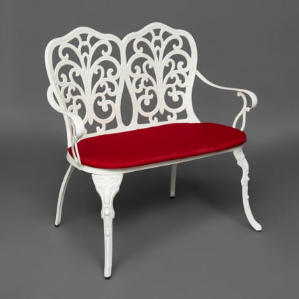 Скамья Secret De Maison Symphonie + подушка алюминиевый сплав, 95*56*92, butter white_7