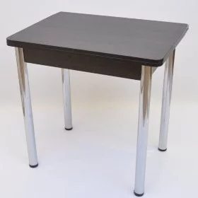 Стол обеденный Ломберный ХРОМ ЛДСП венге_2