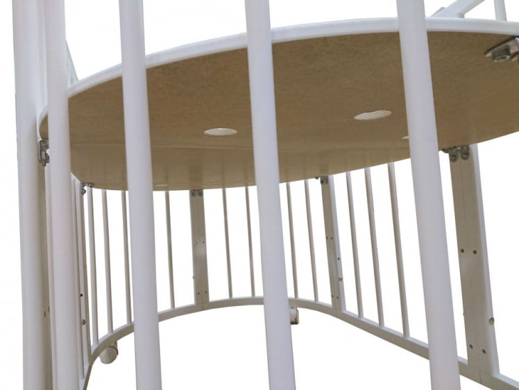 Кровать-трансформер с двумя матрасами и маятником Merry Happy Mini матовая Слоновая кость (3 в 1)_6