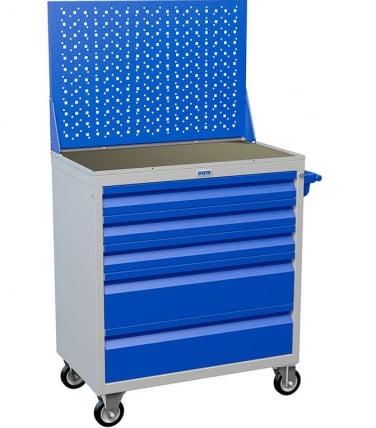 Тележка инструментальная WDS-5 с экраном Серо-синяя_0