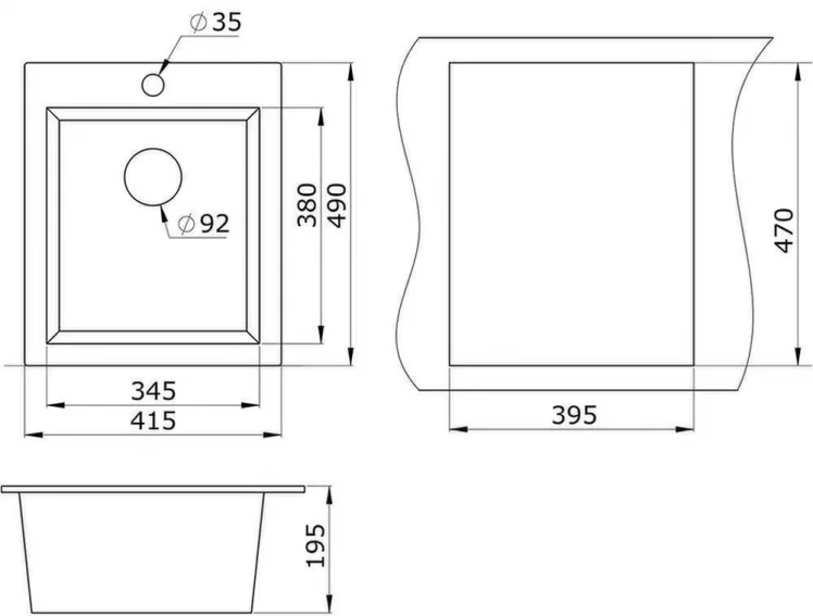 Кухонная мойка GRANULA 4201 Базальт_1