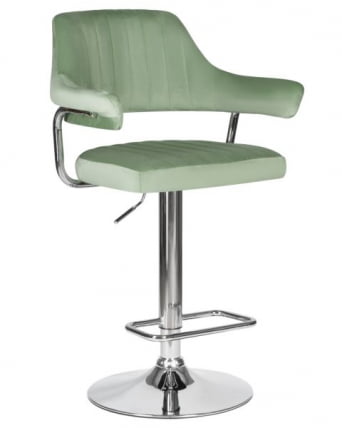 Стул барный DOBRIN CHARLY (пудрово-мятный велюр (MJ9-87)) 2 шт_1