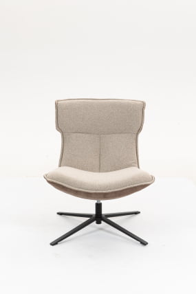 Кресло лаунж Свай бежевый с коричневым / Sway_2