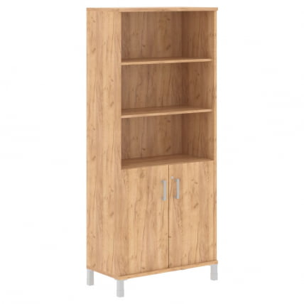 Стеллаж дверь ДСП с замком В430.3 Дуб Бофорд_0