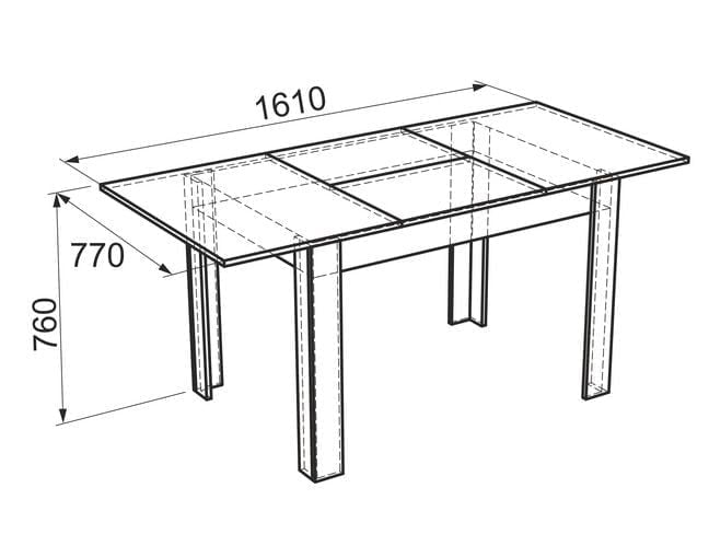 Обеденный стол Гермес 1 Ясень Шимо светлый / темный_4