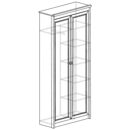 Шкаф двухдверный Флоренция 640 Дуб Оксфорд_1
