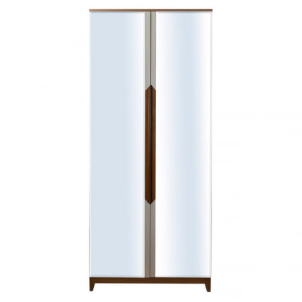 Шкаф двухстворчатый Сканди с зеркалами Грей_1