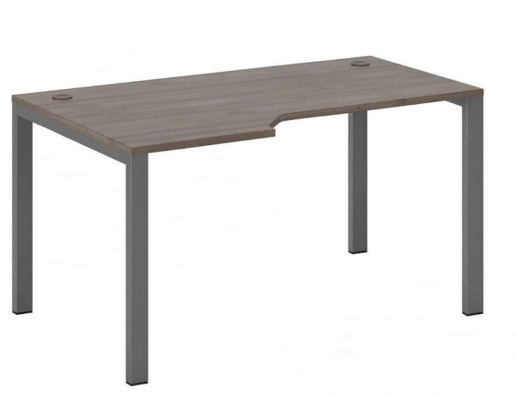 Стол эргономичный левый на металлоопорах New Line NLN36322634 Дуб шамони темный_0