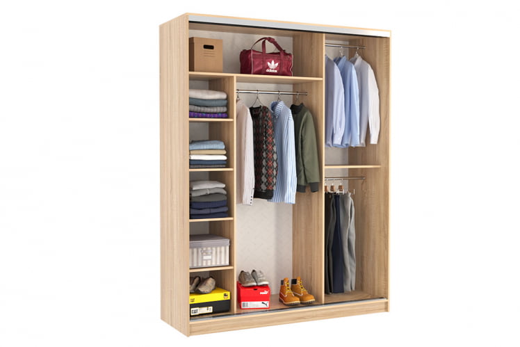 Шкаф-купе Бассо 7-600 07 SK-01B18 дуб сонома_1