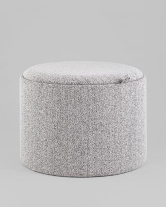 Пуф с ящиком Хюгге L букле серый_0