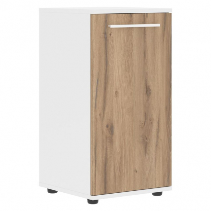 Шкаф колонка с глухой малой дверью EDIS ELCS 42.1 Дуб Денвер светлый Белый Белый_0