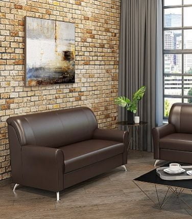 Euroforma Европа 2-х местный диван Ecotex 3001 (чёрный)_77662_1