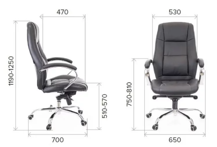 Кресло руководителя Kron M экокожа Коричневый_4