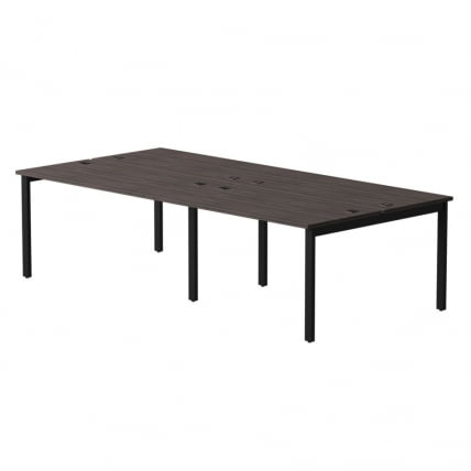 Бенч-система на 4 места на металлокаркасе, опоры 90 гр Everprof EVO 254S119 Дуб Пасадена Черный_0