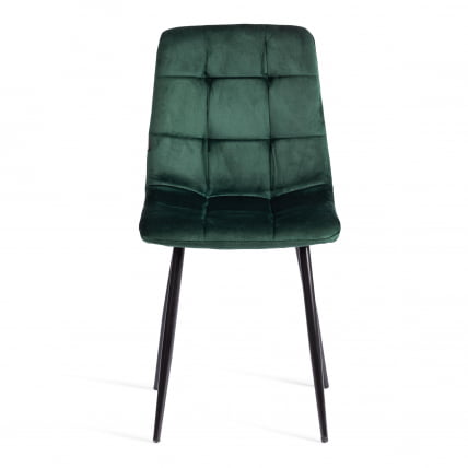 Стул CHILLY (mod. JSC-220) Велюр/металл , 44,5х52,5х88 см, dark green (темно-зеленый) HLR57 / черный_4