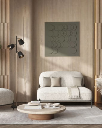 Диван Стоун ткань букле Молочный_7