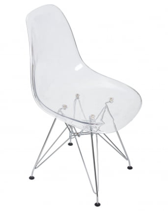 Стул обеденный DOBRIN DSR CASPER ножки хром Прозрачный_6