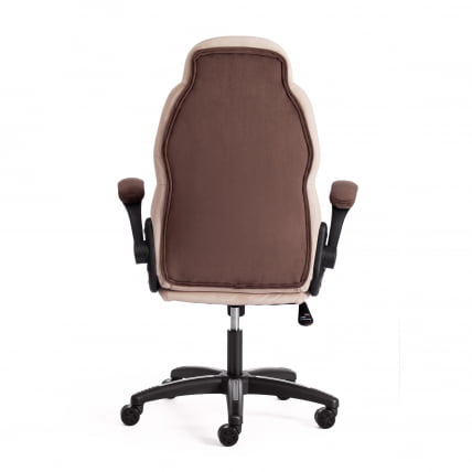 Кресло офисное BAZUKA флок , коричневый/бежевый/коричневый перфорированный, 6/7/6/06_3