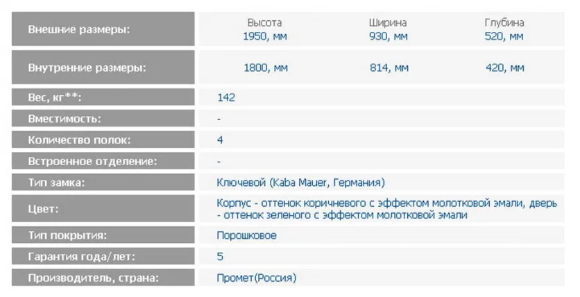 Шкаф огнестойкий BrandMauer BM-1993 KL_1