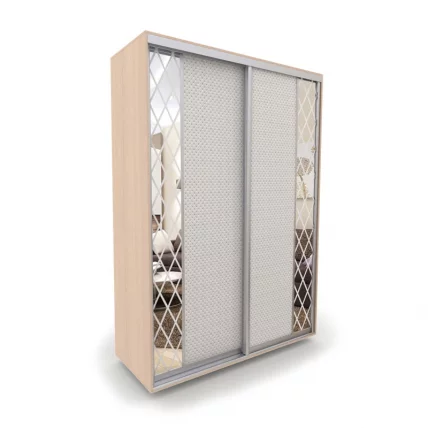 Шкаф-купе 2-х дверный Акцент-Вера КР 1400х600 Дуб молочный_0