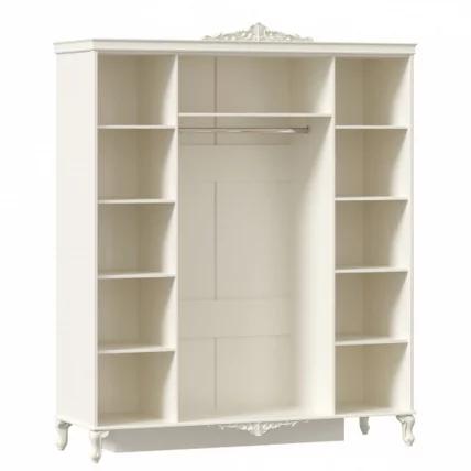 Шкаф четырехстворчатый с 2 зеркалами Маркиза ЛД 517.114.000 Алебастр_2