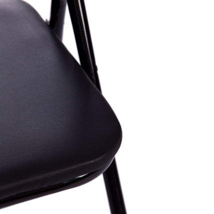Стул FOLDER 2 (mod. 2009A) / 1 шт. в упаковке пластик/металл/эко кожа, 45 х 46 х 78 см , Black (Черный) / Black (Черный)_6