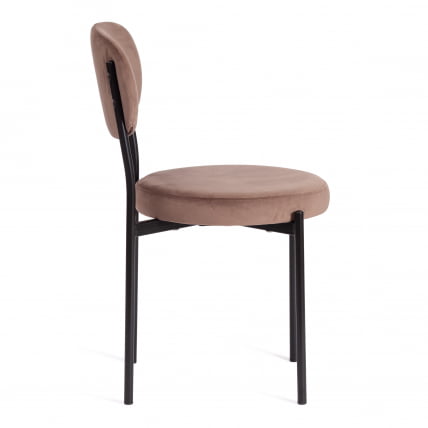 Стул REVO (mod. 7033) / 1 шт. в упаковке ткань/металл, 47х54х82 см, высота до сиденья 47 см, коричневый barkhat 12/черный_1