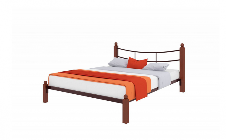 Кровать София Lux 1600х1900 Коричневая_0
