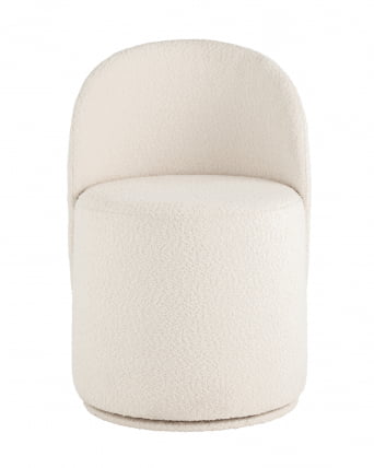 Пуф Loreen вращающийся букле Белый_1