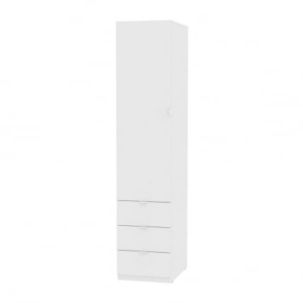 Шкаф распашный Риал(H19)198х45х45ручкаторцеваяTR-2(Белый)_0