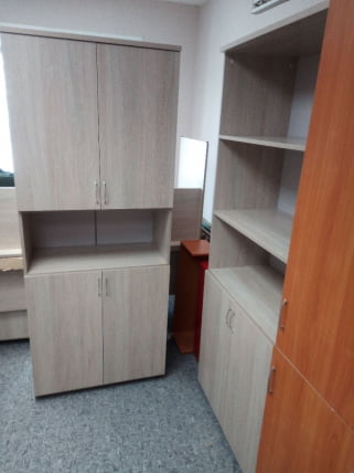 Шкаф высокий закрытый с нишей Twin 16.16.151 Дуб Сантана светлый_3