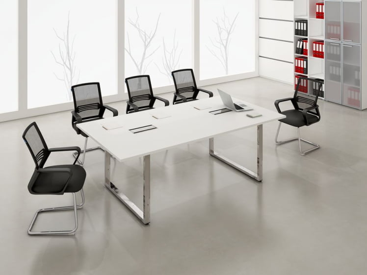 Стол рабочий, прямолинейный GLOSS LINE НСР-П.008.1 Белый Премиум_1