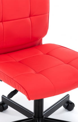 Кресло для персонала Everprof EP-300 Экокожа Красный_3