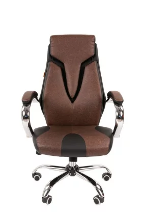 Кресло руководителя CХАИРМАН 901 Черный-коричневый / CHAIRMAN_1