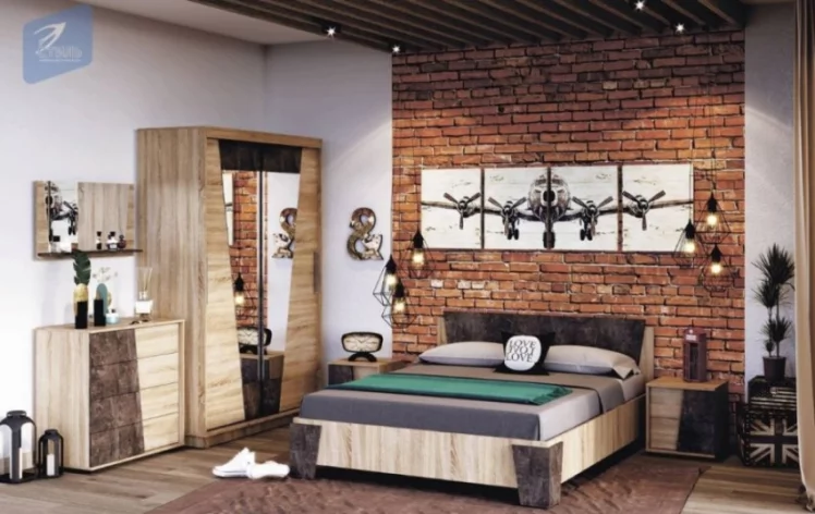 Тумба левая Санремо ТМ-003 Дуб сонома светлый Ателье темное_1