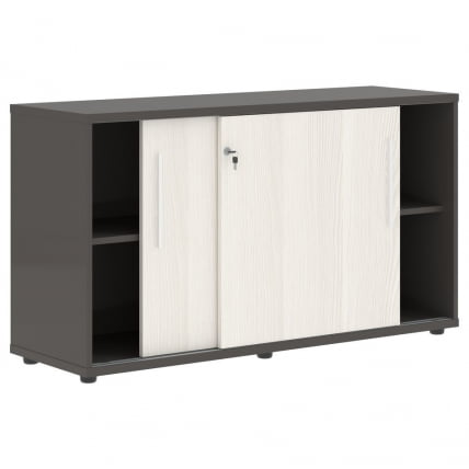 Шкаф с дверьми-купе EDIS ELC 1343 Ясень Траун Белый Мокко_1