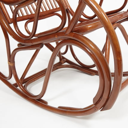 Кресло-качалка VIENNA (разборная) / без подушки / ротанг top quality, 58x133x102 см, Pecan (орех)_7